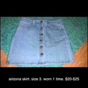 Women’s Arizona Denim Button Skirt